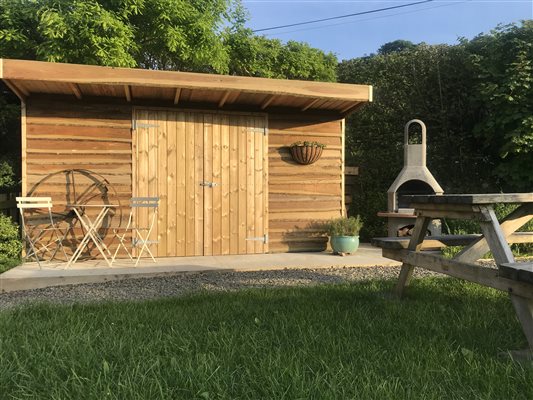 Bike shed and BBQ area